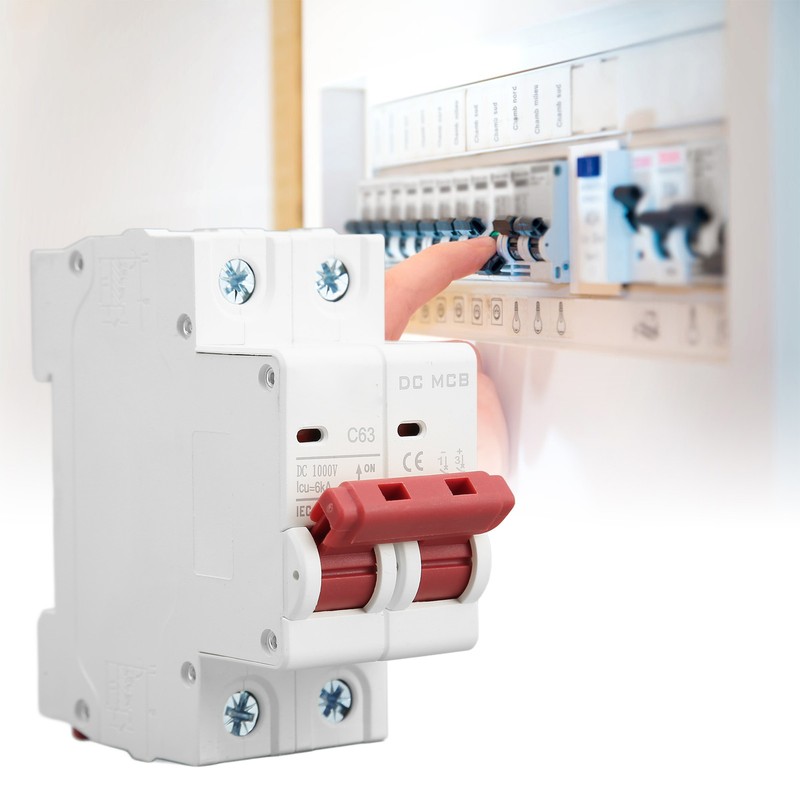 Circuit Breaker 2P DC 1000V MCB 63A Protection Switch 6000A