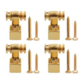 harpfeas 4 PCS Roller Guitar String Trees Guides Retainer for Fender Strat Stratocaster Tele Telecaster Electric Guitar (Gold)