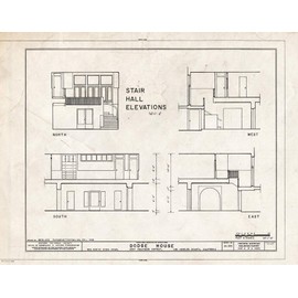 Historic Pictoric : Blueprint HABS Cal,19-LOSAN,27- (Sheet 9 of 9) - Walter Luther Dodge House, 950 North Kings Road, West Hollywood District, Los Angeles, Los Angeles County, CA 14in x 11in