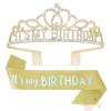 CAVETEE Birthday Crowns for Women Its My Birthday Sash and