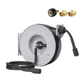 Giraffe Tools Pressure Washer Hose Reel, 3200 PSI Heavy Duty Power Washer Hose Reel Wall Mounted with 65ft Replaceable Hose