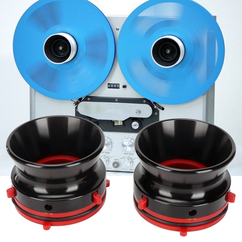 1 Pair NAB Hub Adapters Professional Polished Aluminum Reel to