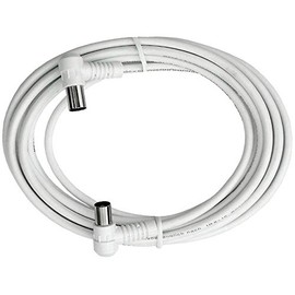 Axing BAK 753-00 high-Shielded coaxial cable IEC Coax Plug male/Coax plug female (7.5 m) White