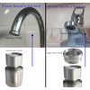 Brushed Nickel Rotate Sink Faucet Aerator.kitchen,bathroom faucet nozzle aerator,faucet extender,
