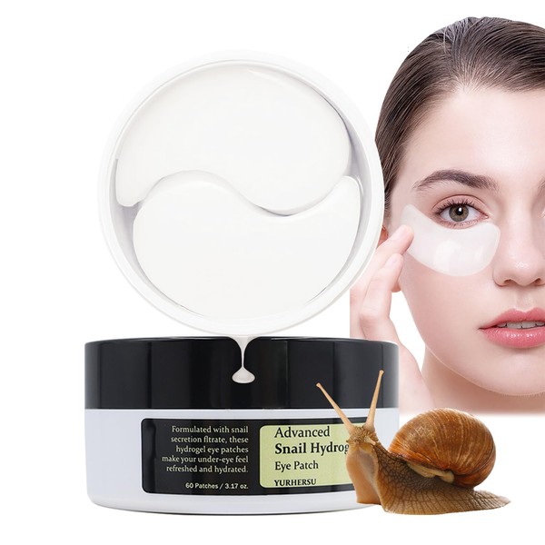 Snail Mucin Augenpads gegen Augenringe, Augenringe Entfernen, Anti-Aging Augenmaske mit