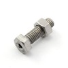 PZRT 2pcs Cylindrical Hollow External Hexagon Screw 304 Stainless Steel