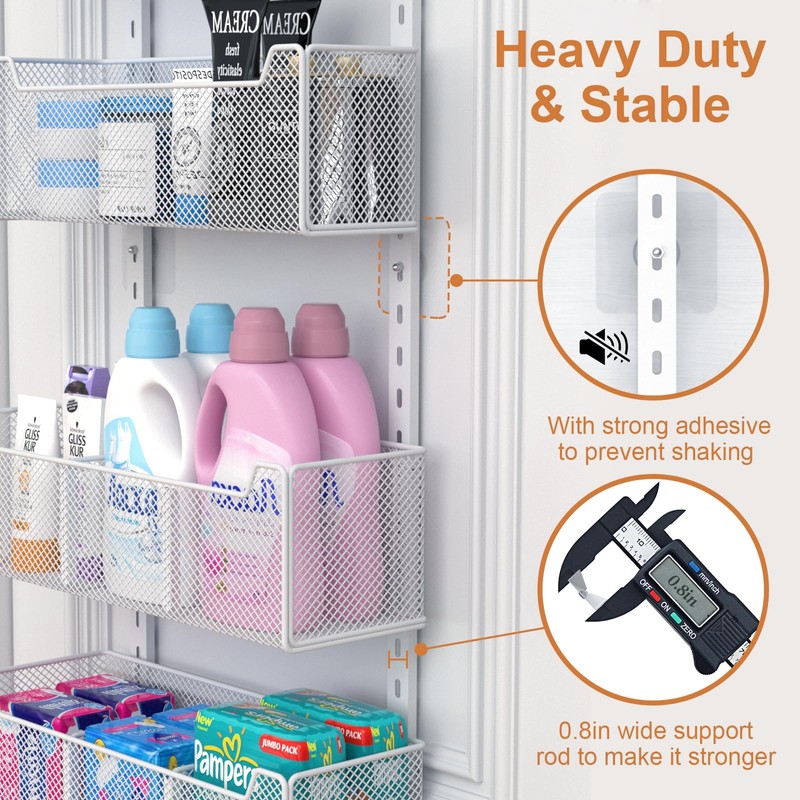 VyGrow Over The Door Organizer, Metal Door Organizer Hanging with