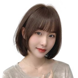 DAILUOSI Women's Straight Natural Full Wig, Semi-Long, Heat Resistant, Cute, Small Face Effect, Net Included, Wig, Straight, Natural, Harajuku, Popular, Classic, Fluffy, For Everyday Use, Disguise,