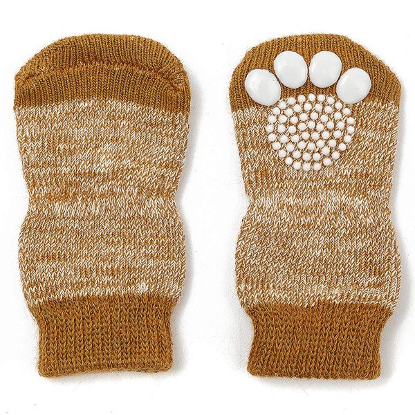 Pet Heroic Non-Slip Socks 8 Sizes for Dogs and Cats, Protect Pet Paws and Indoor Floors, with Rubber Pads, Suitable for Small or Large Dogs and Cats