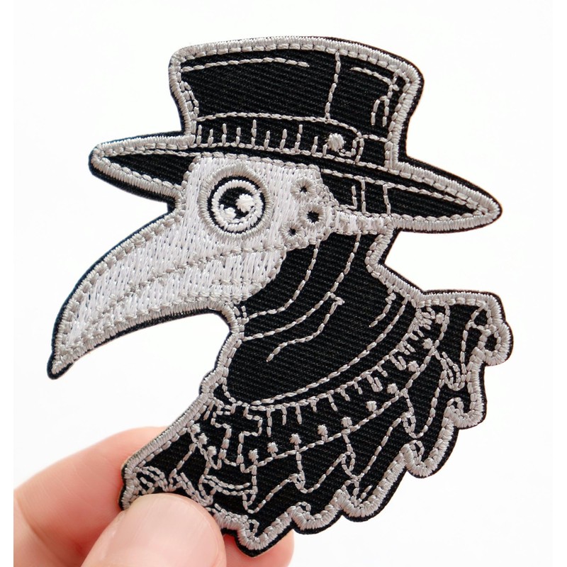 Pesto Doctor Patch, Embroidered Patch in Mask, Iron On, Instructions