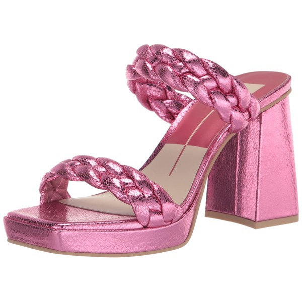 Dolce Vita Women's Ashby Heeled Sandal, Magenta Crackled Stella, 7.5