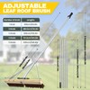 Hermsche Leaf Roof Brush with Gloves, 5-21ft Adjustable Roof Rake