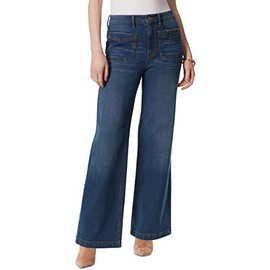 Jessica Simpson Women's Tease High Rise Wide Leg Jean, Midnight Games, 31 Regular