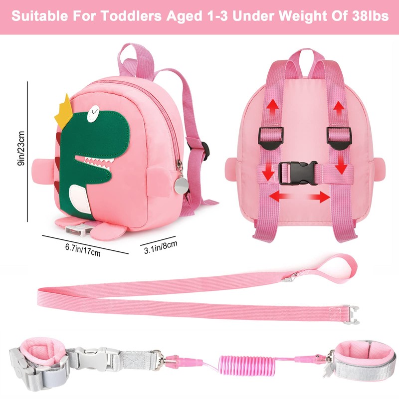 Accmor Toddler Leash Backpack Harness, Cute Kid Dinosaur Backpacks with