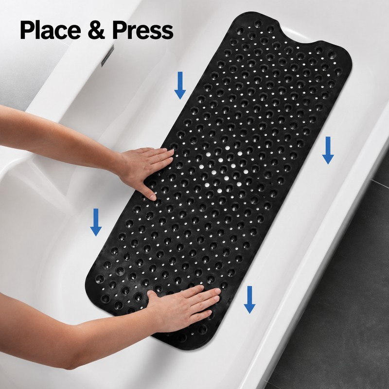 Non-Slip Shower Mat for Bathtub - Water Resistant Anti-Slip Bath