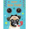 Piccadilly Greetings Happy New Year Card, Dog - 8 x