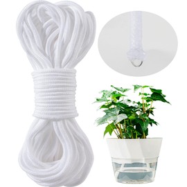 MAQIHAN Self Watering Rope - 50 Feet × 1/4 Inch Self Watering Rope for Plants, Wicking Cord for Vacation DIY Self-Watering System, Capillary Wick for Garden Potting Orchid Tomato Plants