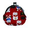 和布 Day Funny Japanese Pattern Beckoning Cat Round Coin Purse