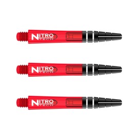 Red Dragon Nitrotech Short Shafts - Red - 3 Sets per Pack (9 shafts in Total)