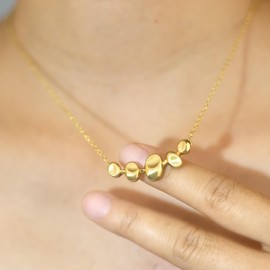 Gold Jewelry Set for Women, Dangle Earrings Pendant Necklace Set 14K Gold Plated Hypoallergenic Jewelry Gift for Her