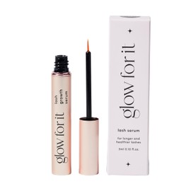 Glow For It - Lash Growth Serum | Enhances Eyelash Length & Volume | Water Based Serum | Natural & Cruelty-Free Formula with Biotin, Peptides & Natural Extracts | 3ml