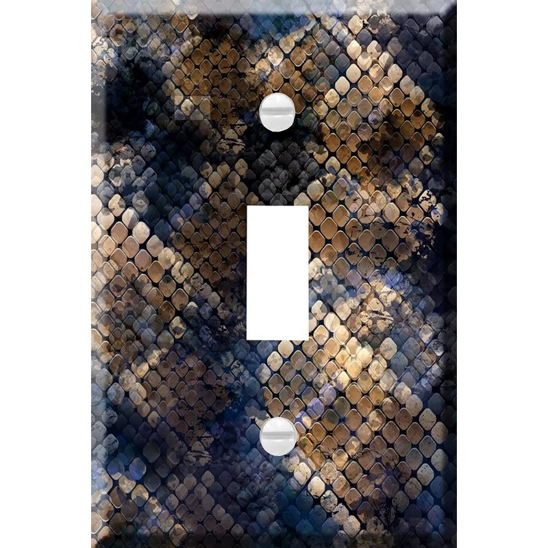 Toggle Wallplate, Single Light Switch Cover Plate - Abstract color