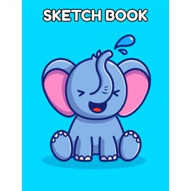 Cute Elephant Sketch Book: Ggrey Mammal Sketchbook to Drawing, Painting, Dooding | For Birthday Gifts | White Elephant Gifts | Gag Gifts
