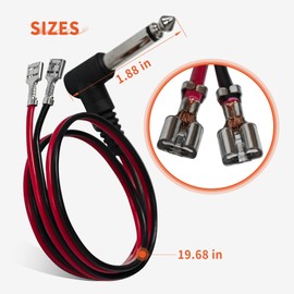 003-8566-049 Replacement 1/4-Inch Internal Speaker Cable for Fender Amp Speaker Cable Right Angle TS Plug 13.5 Length Compatible with Blues Junior Twin Reverb Hot Rod Deluxe & More