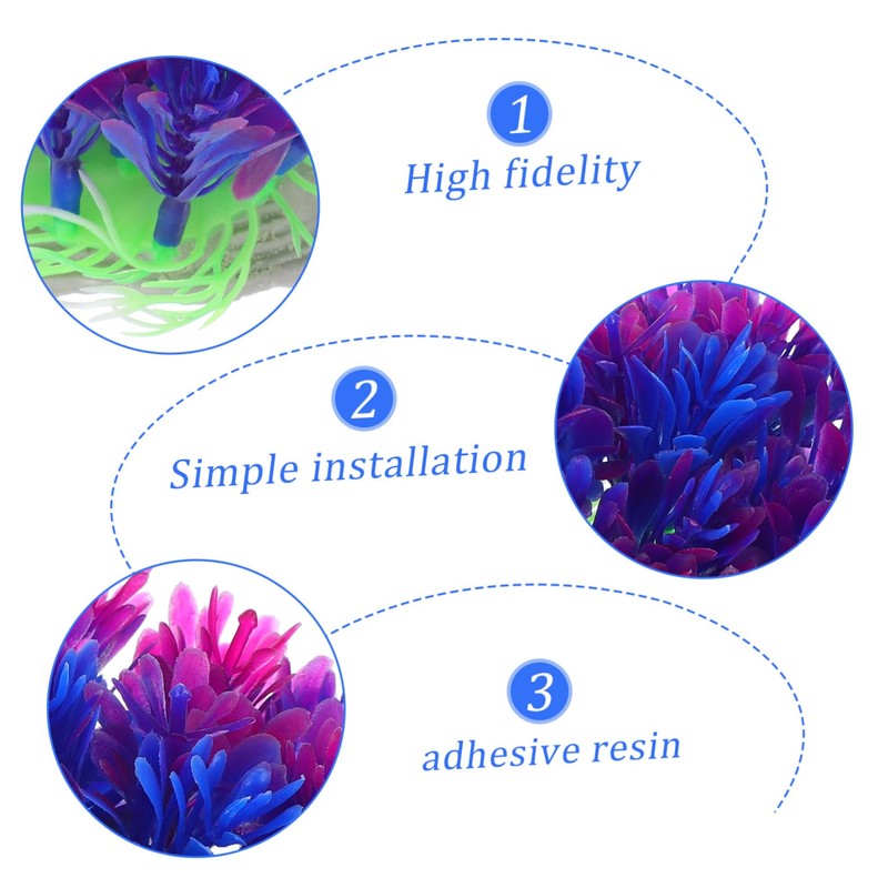 VILLFUL Fish Tank Decor Lifelike Artificial Plants Easy Setup Ideal