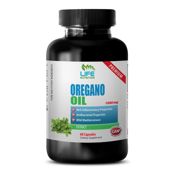 Potassium Hydroxide - Oregano Oil 1500mg - Help Kill Candida Supplement 1B