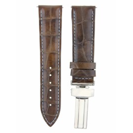 Ewatchparts 17-24MM LEATHER BAND STRAP DEPLOYMENT CLASP COMPATIBLE WITH MOVADO WATCH