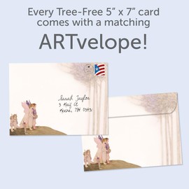 Tree-Free Greetings - Wedding Greeting Cards - Artful Designs - 2 Cards + Matching Envelopes - Made in USA - 100% Recycled Paper - 5"x7" - Forget The Fairytale (GT65698)