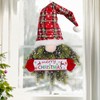 BFYDOAA 13x27in Christmas Gnome Wreath Artificial Pine Spruce Wreath with