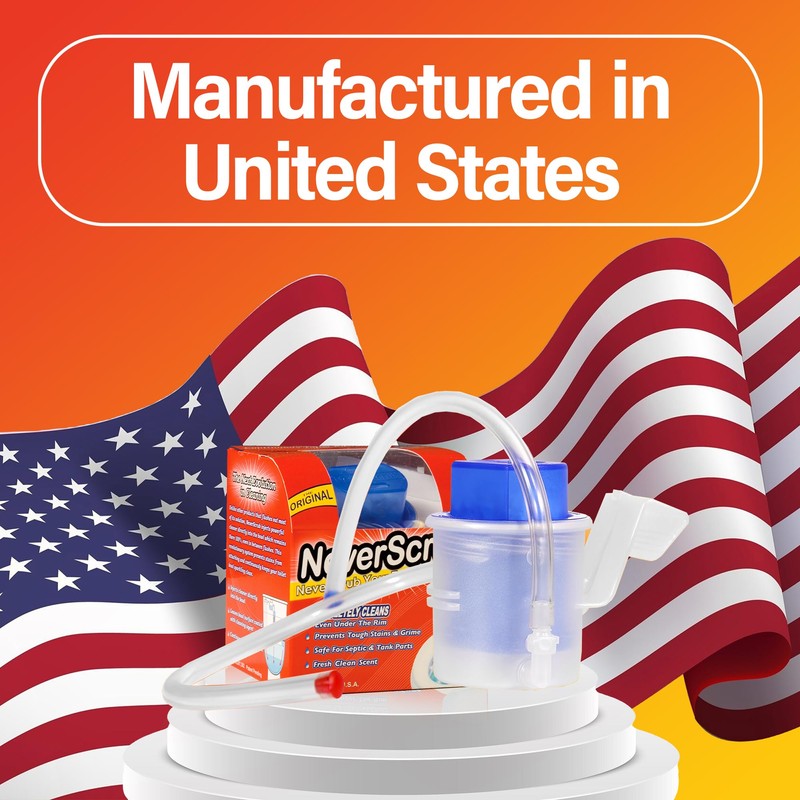 NeverScrub! Self Cleaning Toilet System Replacement Cartridge, 1.65 oz, Lasts