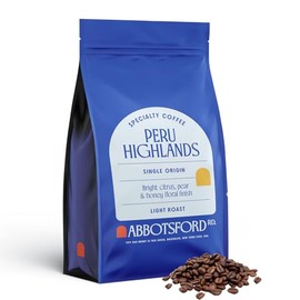 Peru Highlands Whole Bean Coffee, Light Roast, Citrus & Honey Floral, Andes Grown, 2.2lb