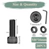 GOHODOMINO M6×16mm Socket Head Cap Screws, Nuts, Flat Washers, 20Pcs,