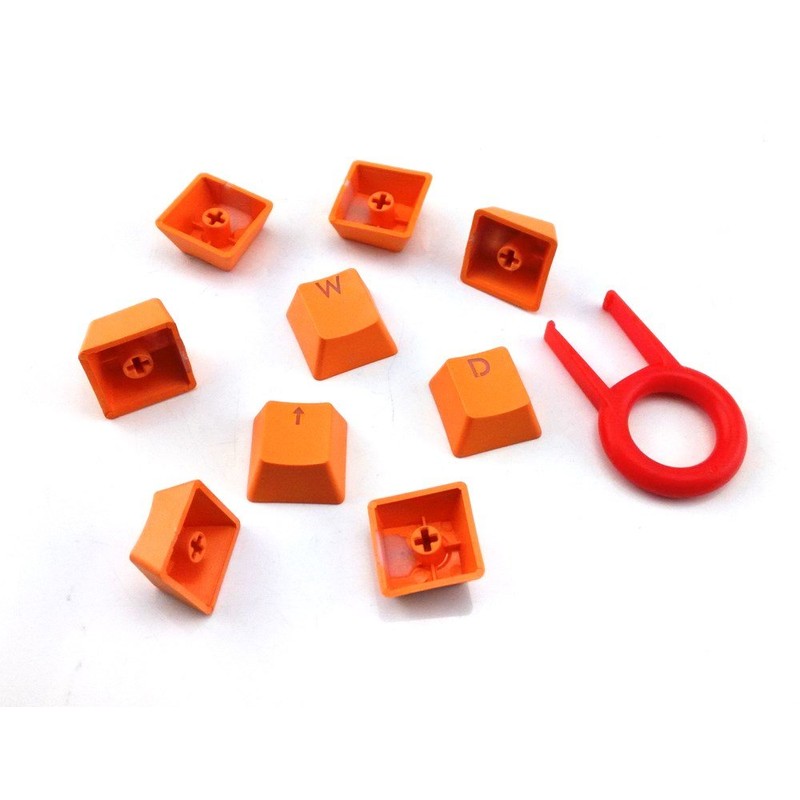 Honbay 9 Orange PBT Keys Backlit Translucent Keycaps for Mechanical