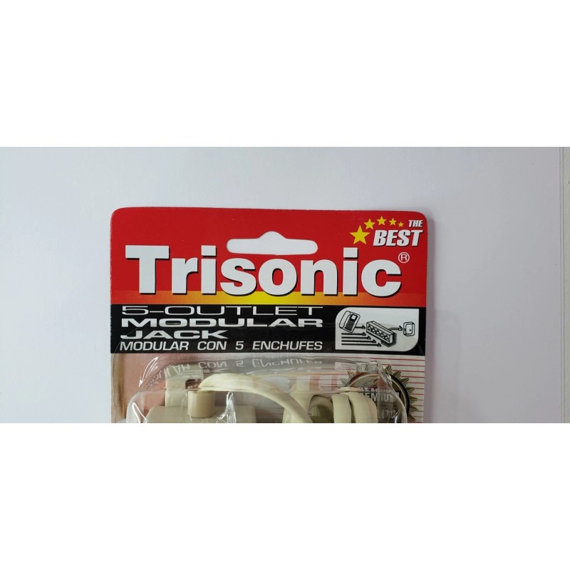 Trisonic 5-Outlet Modular Jack TS-107 Telephone Line Splitter Cable