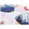 Kyoyu Japanese Merchandise Silk Folding Fan, Bag Included