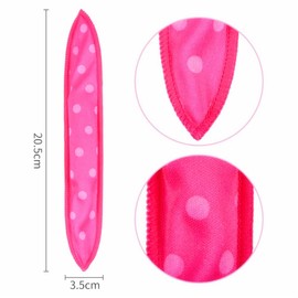 Set of 4 Wavy Point Curly Hair Clips, Pink Ribbon, Big Curl, Sponge Hair Roller, Easy Cute Hairstyle, Wavy Point Hair Curler, Ewha Curly, Magic Beauty Roll