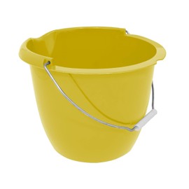 Bentley Industrial BUCKET.08/W Bucket with Metal Handle, Yellow
