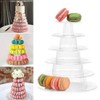 6 Tier Round Macaron Tower Cupcake Stand ，Clear Acrylic Display
