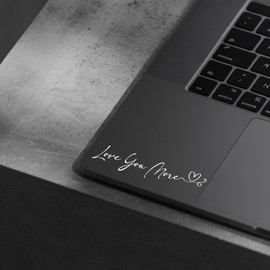 (3 Pcs) Love You More Mirror Sticker Romantic Vinyl Decal with Heart for Car Rear View Mirror Window Laptop Motorcycle Love Quote Waterproof Sticker 4 Inches