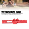 ZAWELIYO Adjustable Sliding Stop Woodworking Ruler, 6 Inch Aluminum Alloy