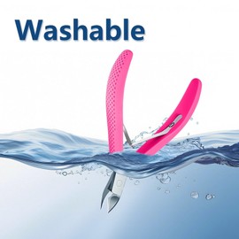 Criyar Rose 1PC Fine Edge Cuticle Trimmer & Nippers, Silicone Handle Stainless Steel Nail Tools for Precise Removal, Durable Washable Cuticle Cutter