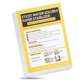 15 Sheets Stick and Stitch Embroidery Paper, Blank Water Soluble Stabilizer for Embroidery Patterns, Printable Embroidery Transfer Paper for Hand & Machine Embroidery, 8.3"x11" (15)