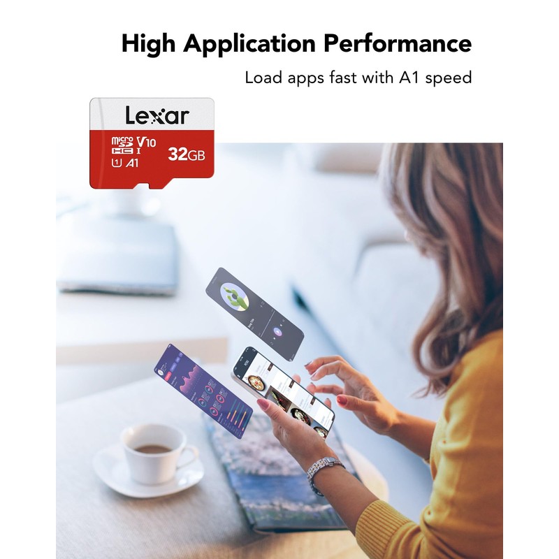 Lexar 32GB Micro SD Card 2 Pack, microSDHC UHS-I Flash