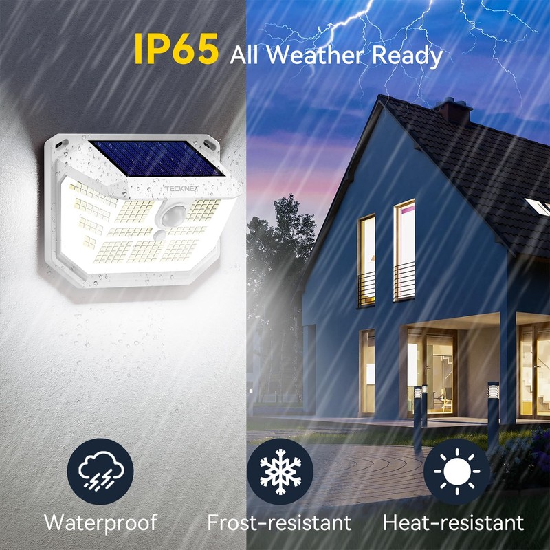 231 LED Solar Lights for Outside Waterproof, 6 Pack 300°