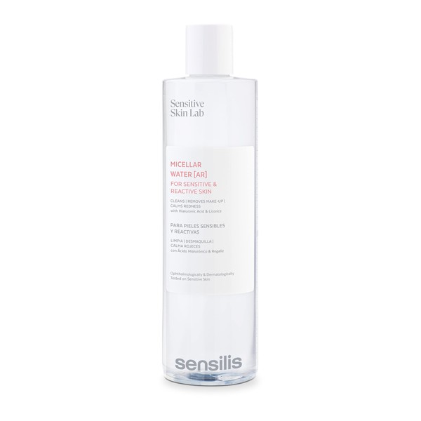 Sensilis - Micellar water for sensitive skin with hyaluronic acid and liquorice extract, cleanses, relieves and soothes redness - 400 ml