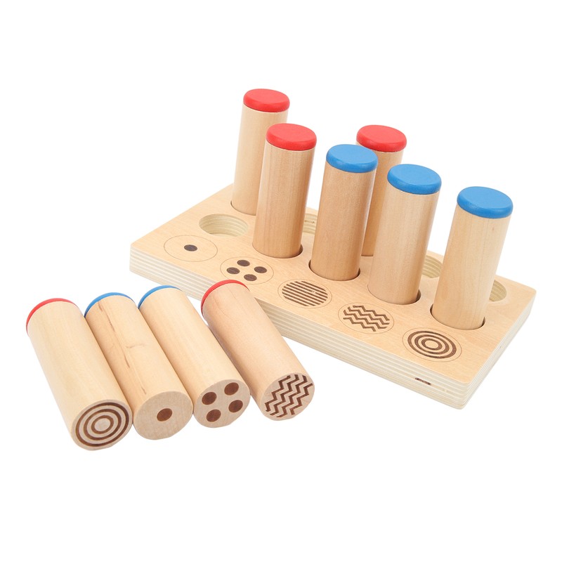 Wooden Sound Cylinders Toy Sensory Integration Training Educational Sound Stick
